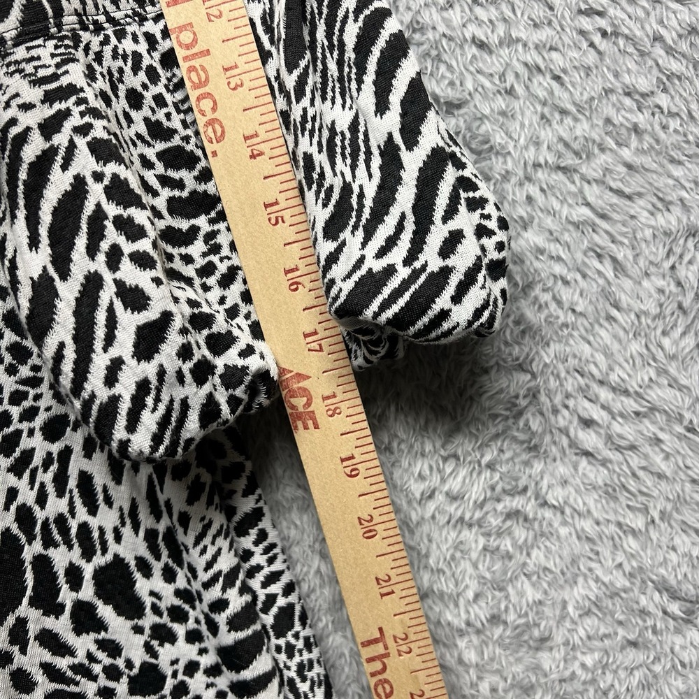 Ali Miles Jacket Womens Small Black White Animal Print Swing Bell Sleeves Fairy - Picture 14 of 15